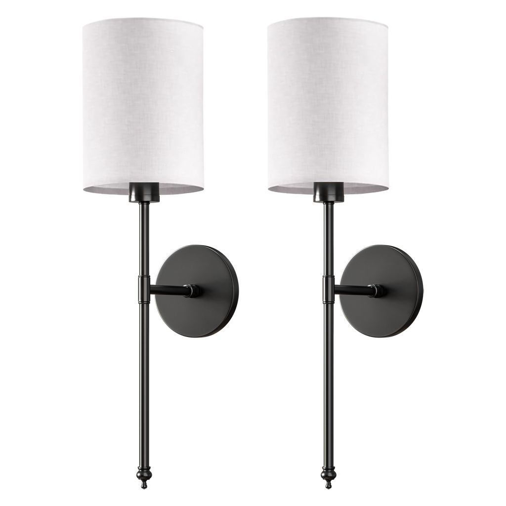 WIRELESS CYLINDRICAL WALL SCONCES (SET OF 2)