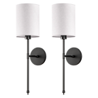 WIRELESS CYLINDRICAL WALL SCONCES (SET OF 2)