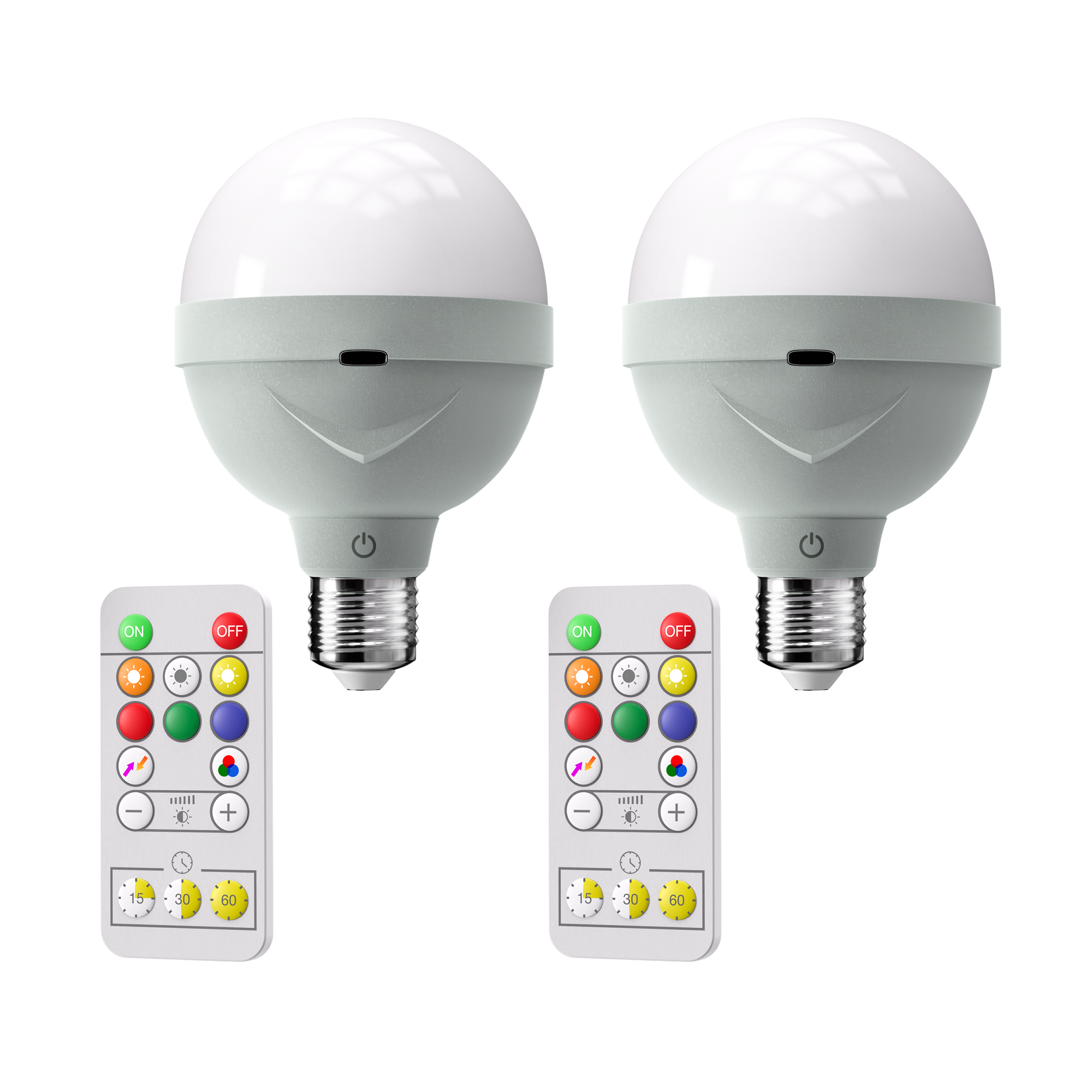 WIRELESS RECHARGEABLE LIGHT BULBS (SET OF 2)