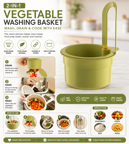 Kitchen Sink Drain Basket – Double Layer Strainer & Detachable Food Waste Filter